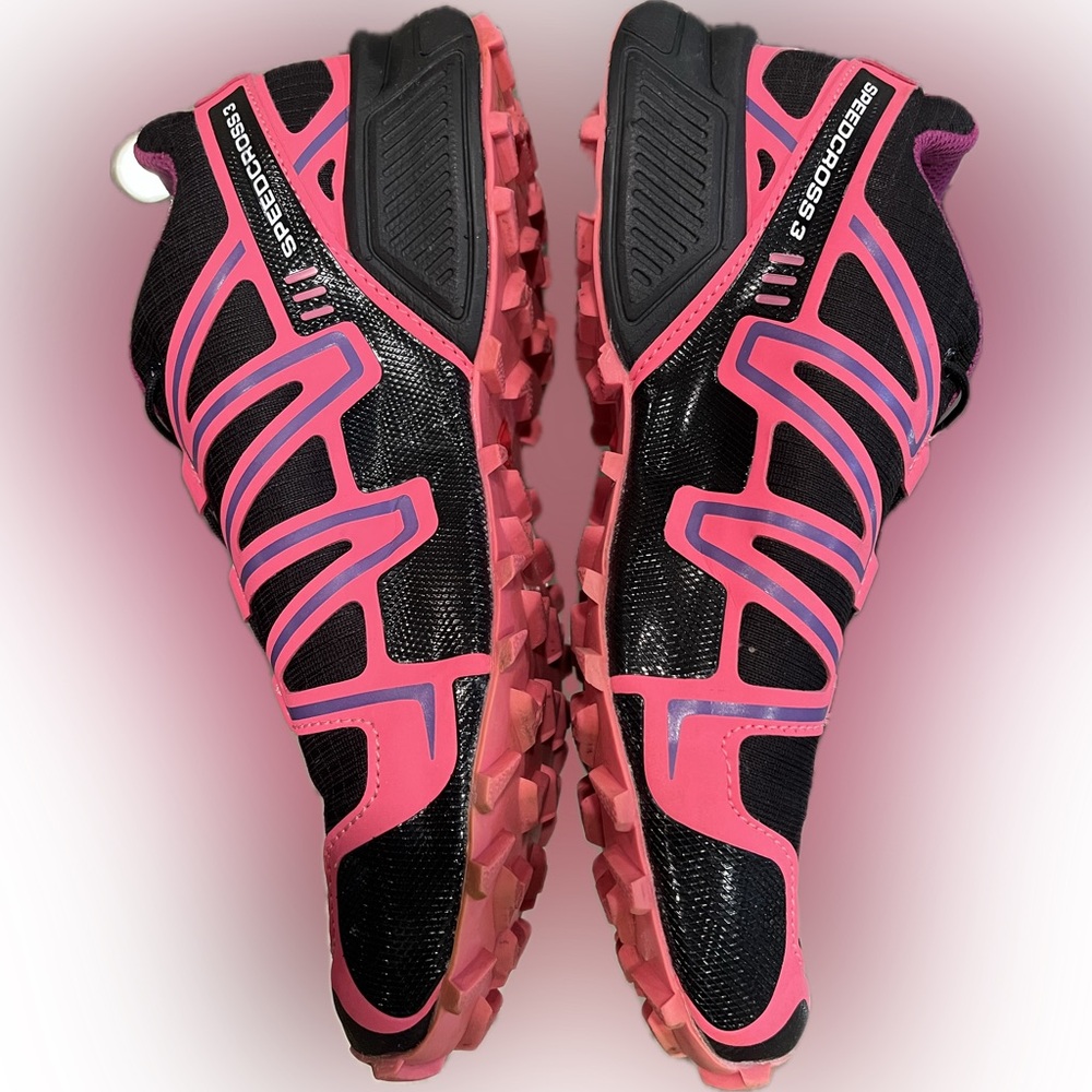 Salomon Speedcross 3 CS Trail Running Shoes in Black and Pink Women’s Size 9 - Picture 3 of 13